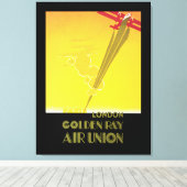 Golden Ray Air Union Canvas Afdruk (Insitu (Houten vloer))