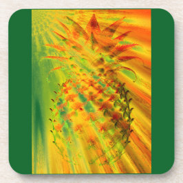 Golden Rays Passing Through A Large Pineapple Bier Onderzetter