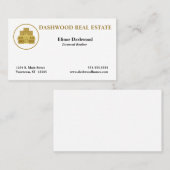 Golden Real Estate Agent Realtor Visitekaartje (Voorkant / Achterkant)