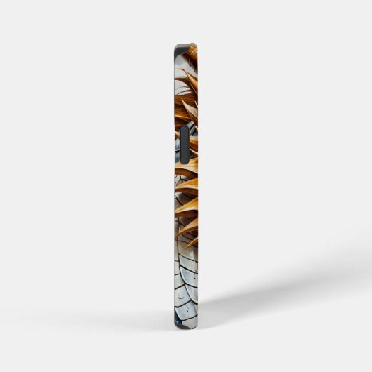 Golden Realistic Dragon-Poster iPhone Hoesje (Rechterkant)