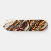 Golden Realistic Dragon-Poster Persoonlijk Skateboard (Horizontaal)