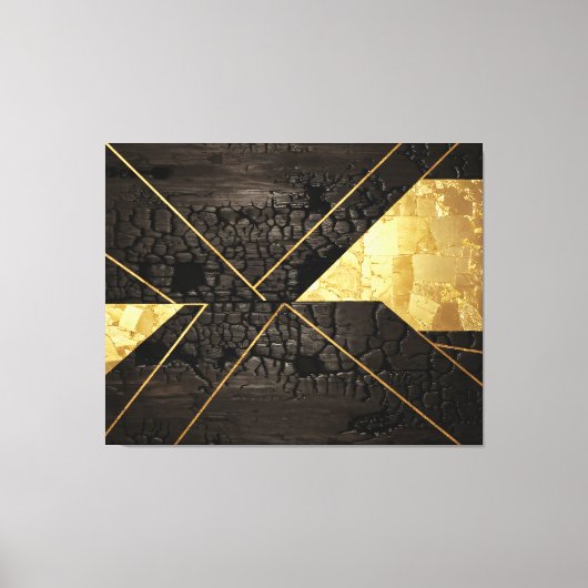 Golden Rebirth: Elegant Art from Chaos Canvas Afdruk (Voorkant)