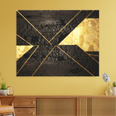 Golden Rebirth: Elegant Art from Chaos Canvas Afdruk (Insitu (Woonkamer))
