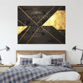 Golden Rebirth: Elegant Art from Chaos Canvas Afdruk (Insitu (Slaapkamer))