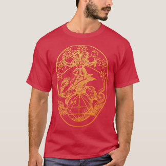 Golden Rebis Alchemy Illustration T-shirt