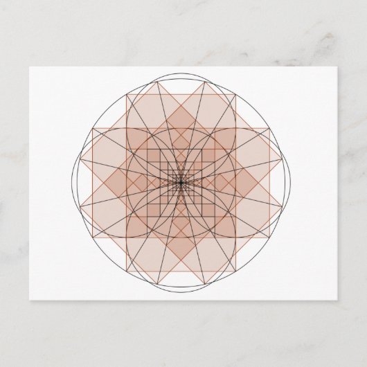 golden rechthoek briefkaart (Voorkant)