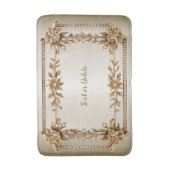 Golden  Rechthoek Dimond Flowers Shiny Badmat (Voorkant Verticaal)