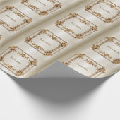 Golden Rechthoek Dimond Flowers Shiny Cadeaupapier (Hoek)