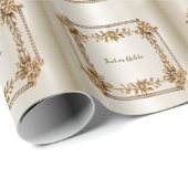 Golden Rechthoek Dimond Flowers Shiny Cadeaupapier (Rol Hoek)