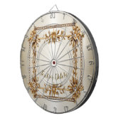 Golden Rechthoek Dimond Flowers Shiny Dartbord (Voorkant Rechts)