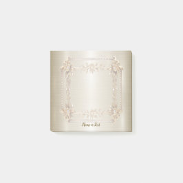 Golden  Rechthoek Dimond Flowers Shiny Post-it® Notes