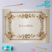 Golden  Rechthoek Dimond Flowers Shiny Tissuepapier (Craft)