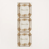 Golden Rechthoek Dimond Flowers Shiny Yogamat (Voorkant)