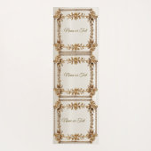 Golden Rechthoek Dimond Flowers Shiny Yogamat (Achterkant)