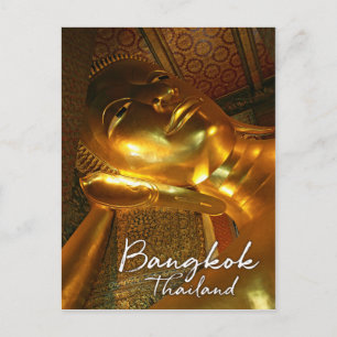 Golden reclining boeddha, Bangkok Thailand Briefkaart