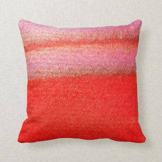 Golden Red Abstracte Waterverf Pillow 16 x 16 inch Kussen