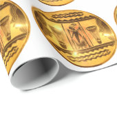 Golden Red African Art Cadeaupapier (Rol Hoek)