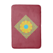 Golden Red African Traditional Bath Mats Badmat (Voorkant Verticaal)