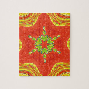 Golden red African Traditional Color Legpuzzel