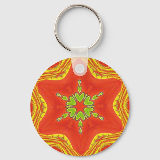 Golden red African Traditional Color Sleutelhanger (Voorkant)