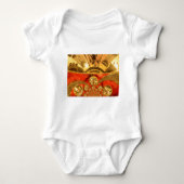 Golden red Afrikaanse traditionele kunst Romper (Voorkant)