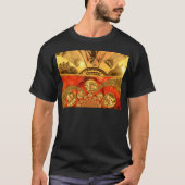 Golden red Afrikaanse traditionele kunst T-shirt (Voorkant)
