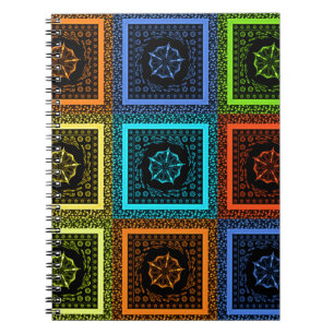 Golden Red Blauw Groen Kleuren Notitieboek