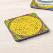 Golden Red Blue Green Royal Egyptian. Bier Onderzetter (Linkerzijde)