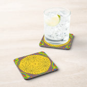 Golden Red Blue Green Royal Egyptian. Bier Onderzetter (Rechterzijde)