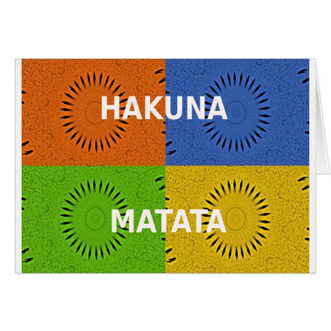 Golden Red Blue Hakuna Matata (Voorkant Horizontaal)