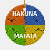 Golden Red Blue Hakuna Matata Keramisch Ornament (Voorkant)