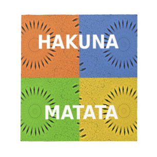 Golden Red Blue Hakuna Matata Notitieblok