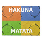 Golden Red Blue Hakuna Matata Notitieblok (Voorkant)