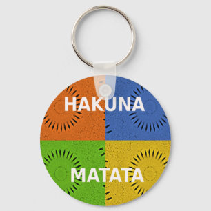Golden Red Blue Hakuna Matata Sleutelhanger