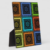 Golden Red Blue Masai Traditionele kleuren Fotoplaat (Zijkant)