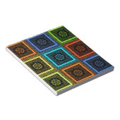 Golden Red Blue Masai Traditionele kleuren Notitieblok (Schuin)