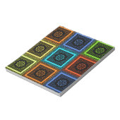 Golden Red Blue Masai Traditionele kleuren Notitieblok (Linkerzijde)