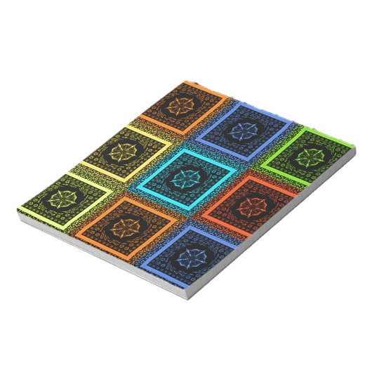 Golden Red Blue Masai Traditionele kleuren Notitieblok (Linkerzijde)