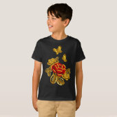 Golden Red Butterfly Plant Florist Gift T-shirt (Voorkant volledig)