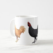 Golden Red en Black Rooster Koffiemok (Voorkant links)