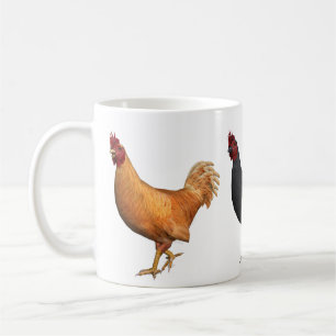 Golden Red en Black Rooster Koffiemok