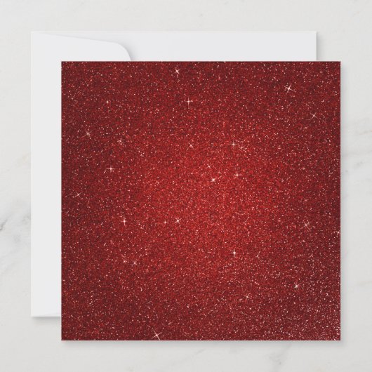 Golden Red Glitter Geometric Vip Birthday Party Kaart (Achterkant)