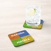 Golden Red Green Hakuna Matata Drankjes Onderzetter (Rechterzijde)