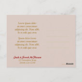 Golden Red Hearts Dank u Briefkaart (Achterkant)