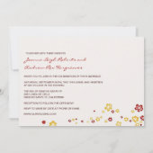 Golden Red Lantaarns Cherry Tree Fu Chinese bruilo Kaart (Achterkant)