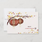 Golden Red Lantern Cherry Tree Fu Chinese RSVP (Voorkant)