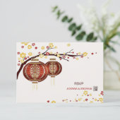 Golden Red Lantern Cherry Tree Fu Chinese RSVP (Staand voorkant)