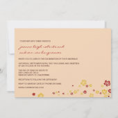 Golden Red Lantern Cherry Tree Xi Chinese bruiloft Kaart (Achterkant)