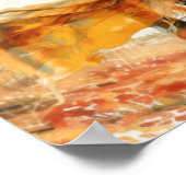 Golden Red Orange Autumn Leaves Fall Mood  Poster (Hoek)