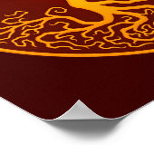 Golden Red Tree of Life Yin Yang Poster (Hoek)